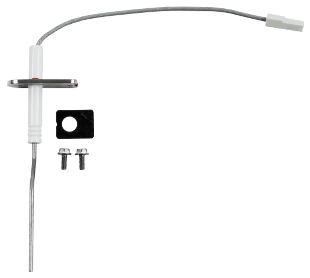 Überwachungselektrode mit Kabel und Anschluss für Heizsysteme, geeignet für den Einsatz in Wolf Geräten. Zubehörteile wie Halterung und Schrauben sind enthalten.